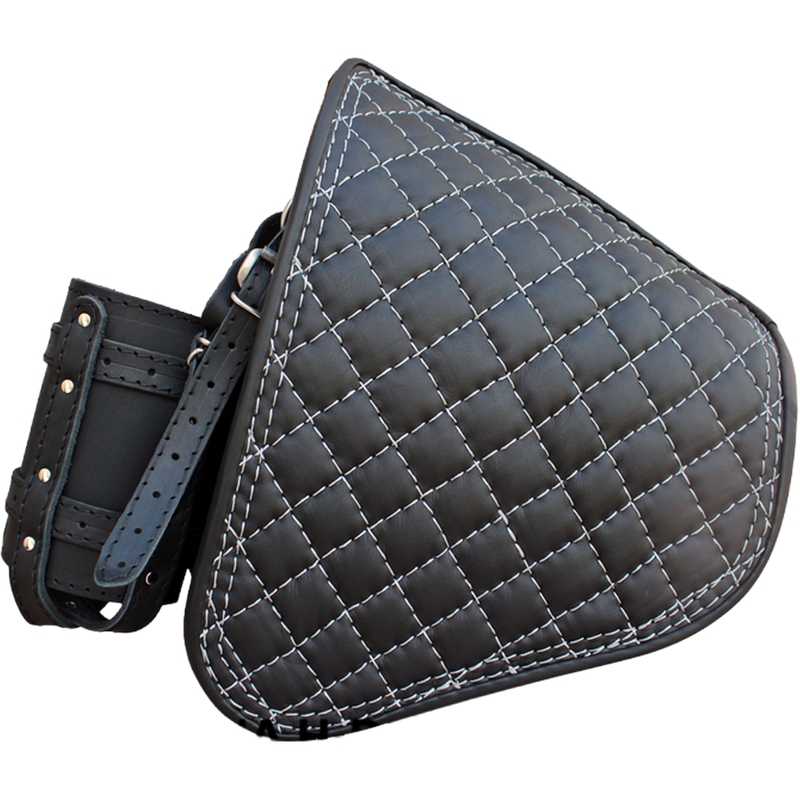Sacoche de moto en cuir RSA S63 HD Softail noire