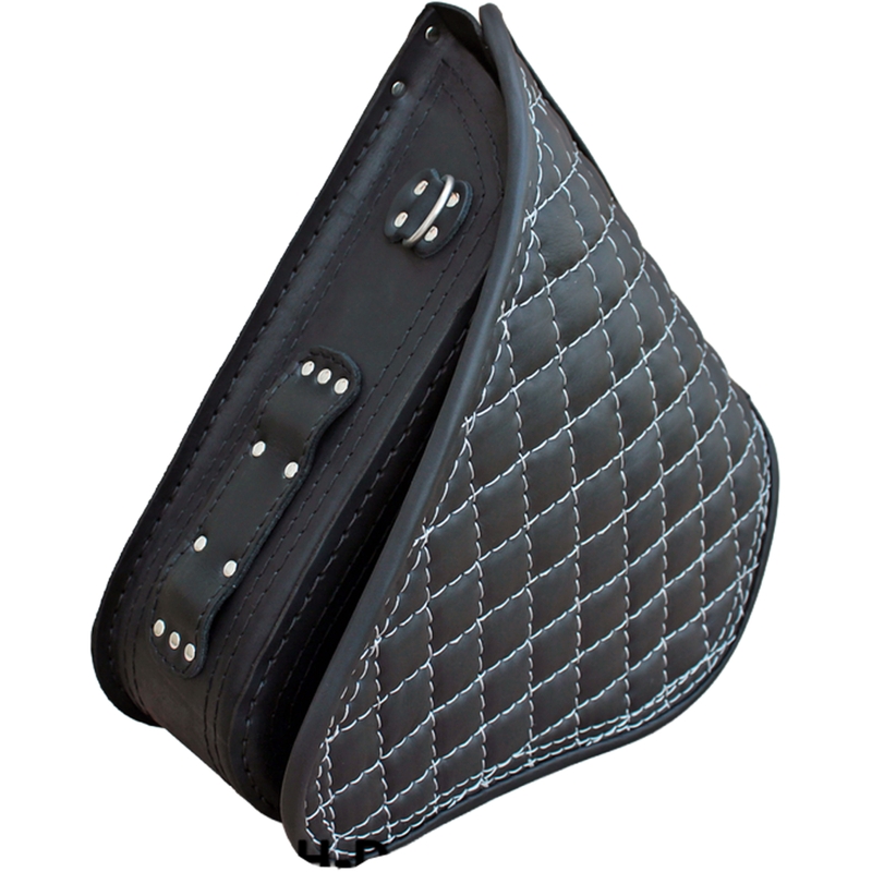 Sacoche de moto en cuir RSA S63 HD Softail noire