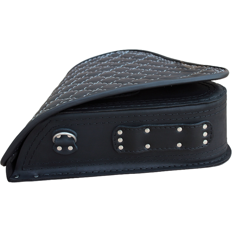 Sacoche de moto en cuir RSA S63 HD Softail noire