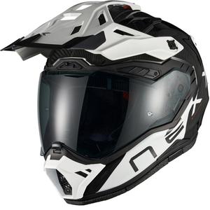 Casque de moto enduro Nexx X.Rally Gravix Carbon noir et blanc
