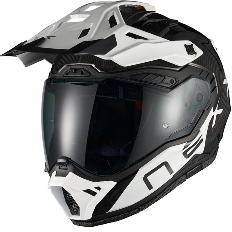 Casque de moto enduro Nexx X.Rally Gravix Carbon noir et blanc