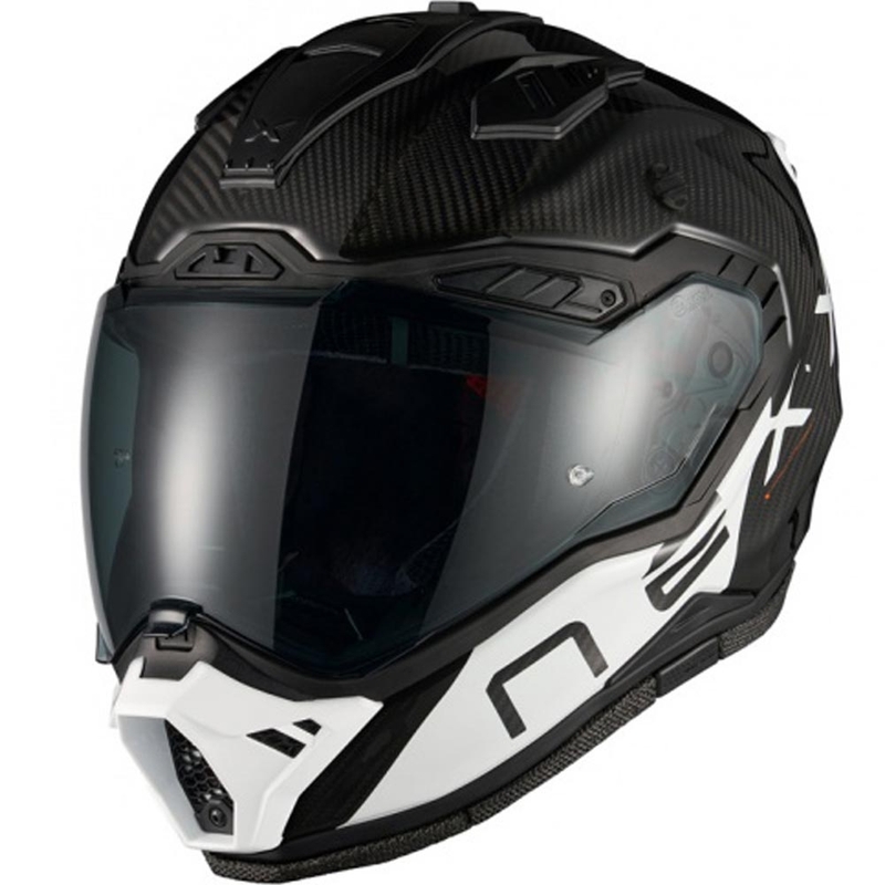 Casque de moto enduro Nexx X.Rally Gravix Carbon noir et blanc