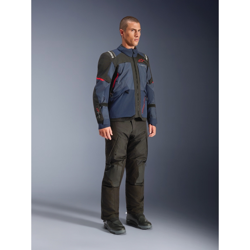Blouson de moto Alpinestars Andes V4 Drystar bleu foncé-bleu-noir