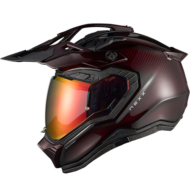 Casque de moto enduro Nexx X.Rally Namib Carbon rouge
