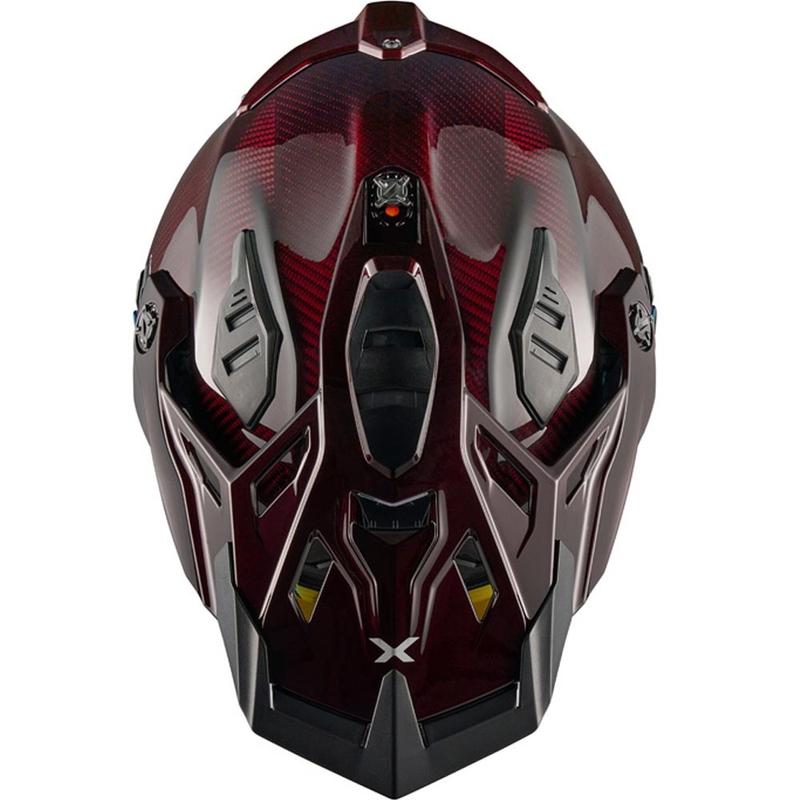 Casque de moto enduro Nexx X.Rally Namib Carbon rouge