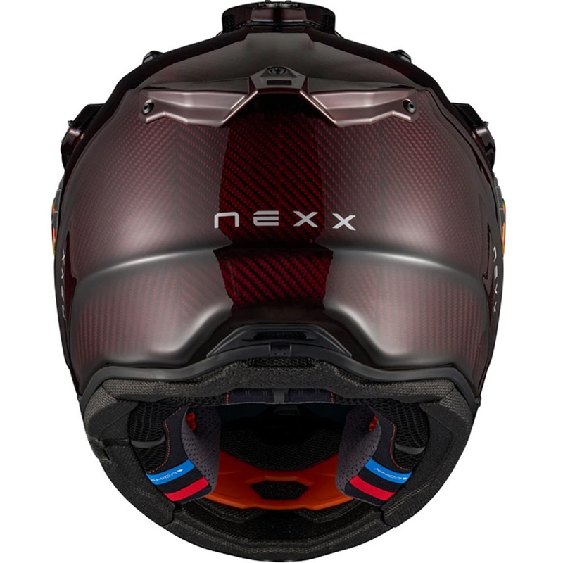 Casque de moto enduro Nexx X.Rally Namib Carbon rouge