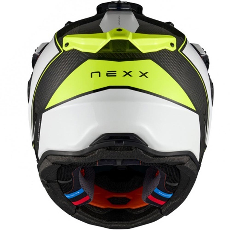 Casque de moto enduro Nexx X.Rally Raid blanc-jaune fluo