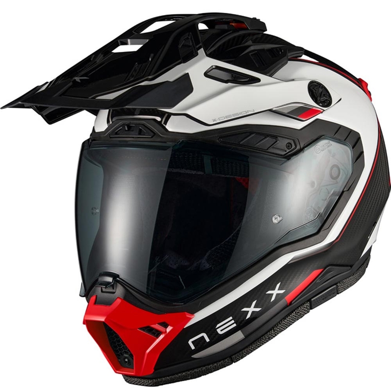 Casque de moto enduro Nexx X.Rally Raid blanc-rouge