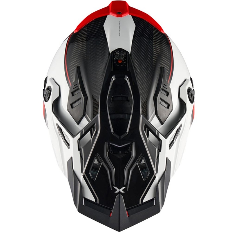 Casque de moto enduro Nexx X.Rally Raid blanc-rouge