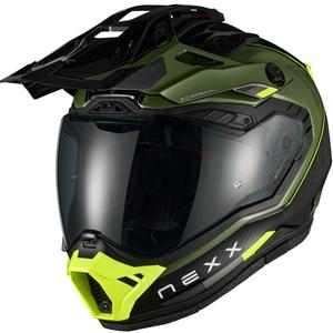 Casque de moto enduro Nexx X.Rally Raid vert-jaune fluo