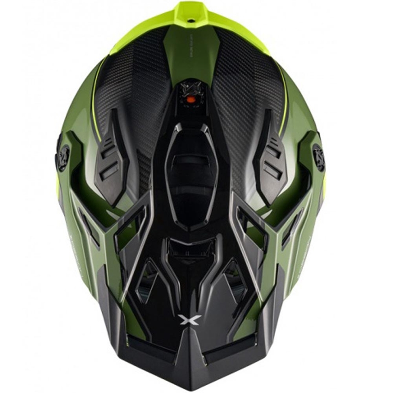 Casque de moto enduro Nexx X.Rally Raid vert-jaune fluo
