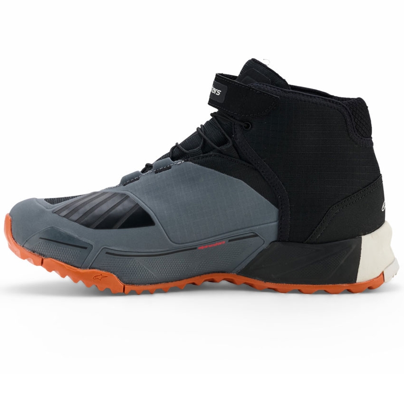 Bottes de moto Alpinestars CR-X Drystar noir-gris foncé-orange