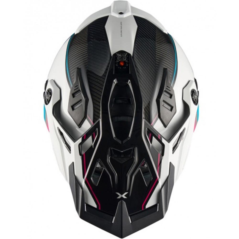 Casque de moto enduro Nexx X.Rally Raid bleu-rose