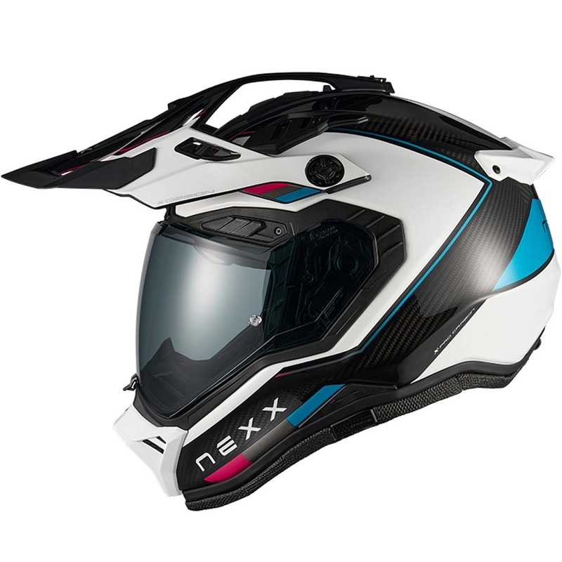 Casque de moto enduro Nexx X.Rally Raid bleu-rose