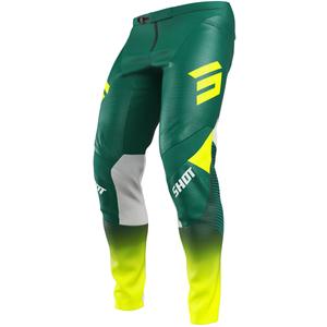Pantalon de motocross Shot Contact GP 26 Vert-Jaune fluo