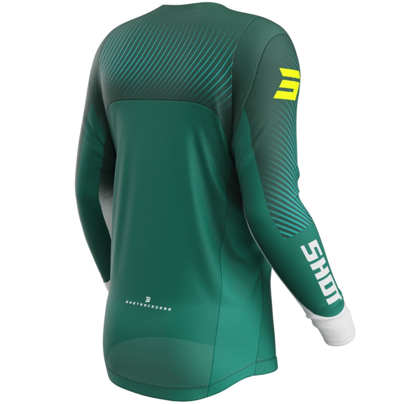 Maillot de motocross Shot Contact GP 26 vert-jaune fluo