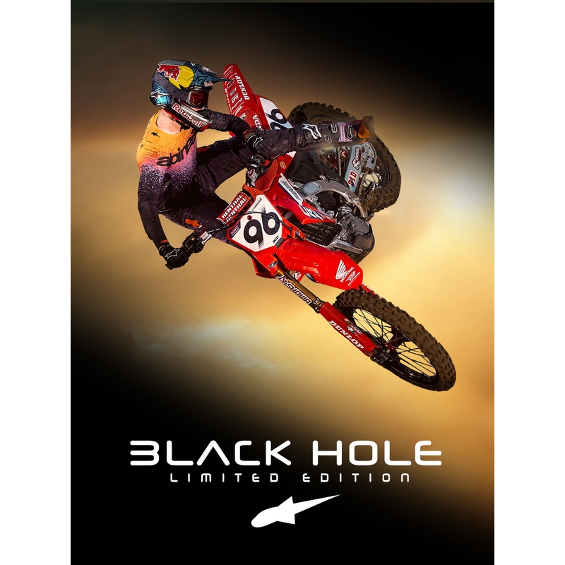 Bottes de moto Alpinestars Tech 10 Édition Limitée Black Hole, couleur noire