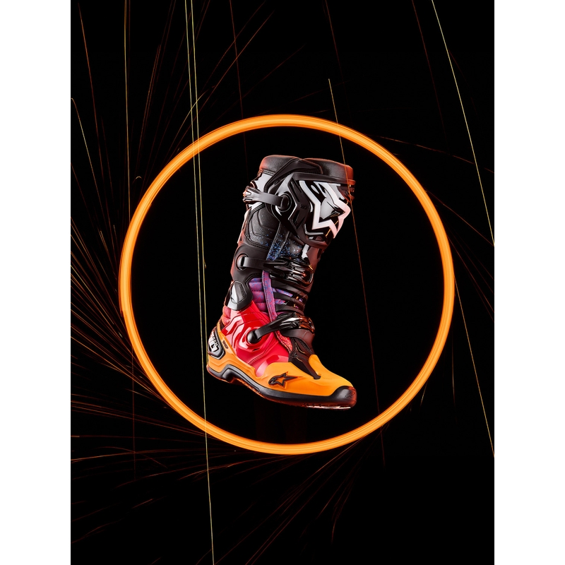 Bottes de moto Alpinestars Tech 10 Édition Limitée Black Hole, couleur noire