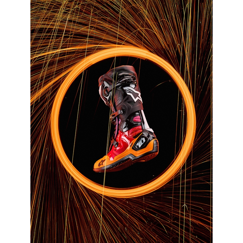 Bottes de moto Alpinestars Tech 10 Édition Limitée Black Hole, couleur noire