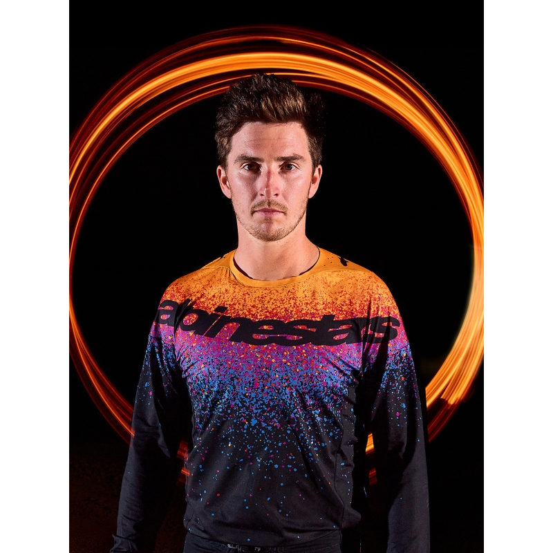 Maillot de motocross Alpinestars Supertech Black Hole édition limitée, de couleur noire