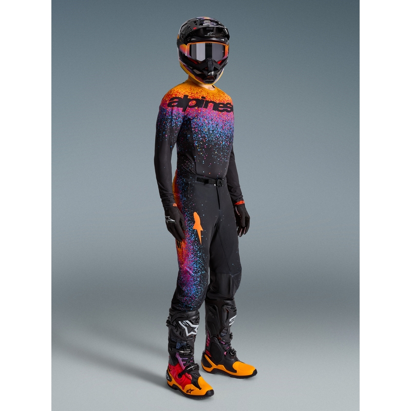 Maillot de motocross Alpinestars Supertech Black Hole édition limitée, de couleur noire