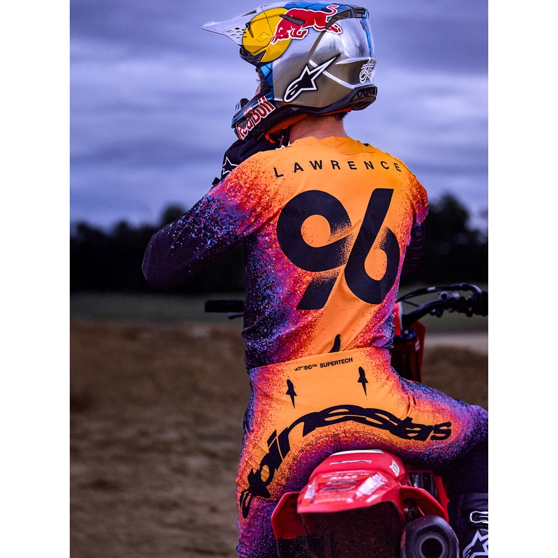 Maillot de motocross Alpinestars Supertech Black Hole édition limitée, de couleur noire