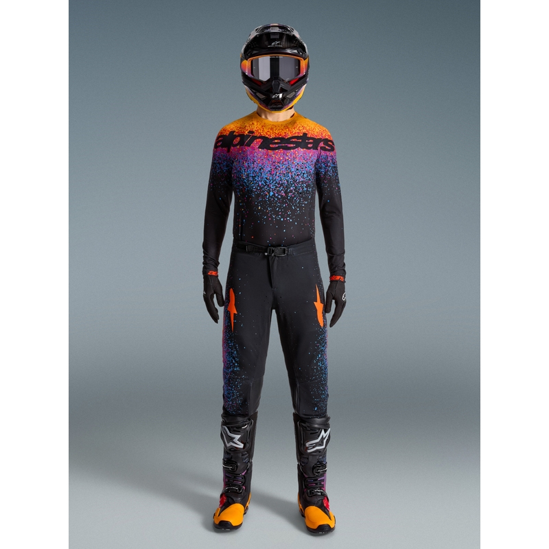 Maillot de motocross Alpinestars Supertech Black Hole édition limitée, de couleur noire