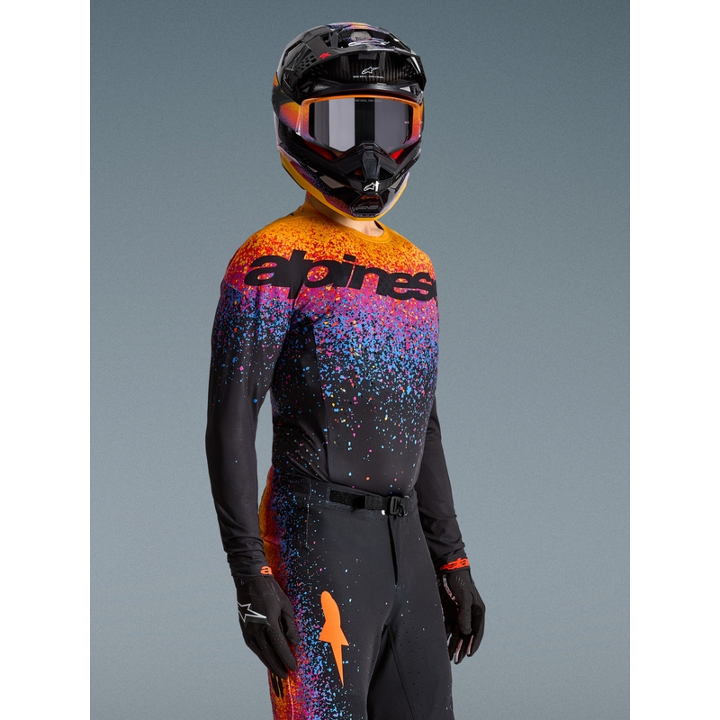 Maillot de motocross Alpinestars Supertech Black Hole édition limitée, de couleur noire