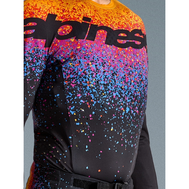 Maillot de motocross Alpinestars Supertech Black Hole édition limitée, de couleur noire