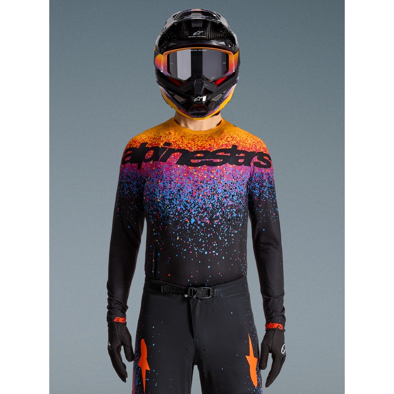 Maillot de motocross Alpinestars Supertech Black Hole édition limitée, de couleur noire