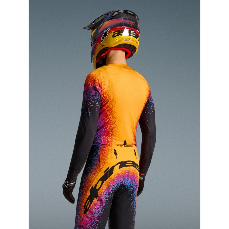 Maillot de motocross Alpinestars Supertech Black Hole édition limitée, de couleur noire
