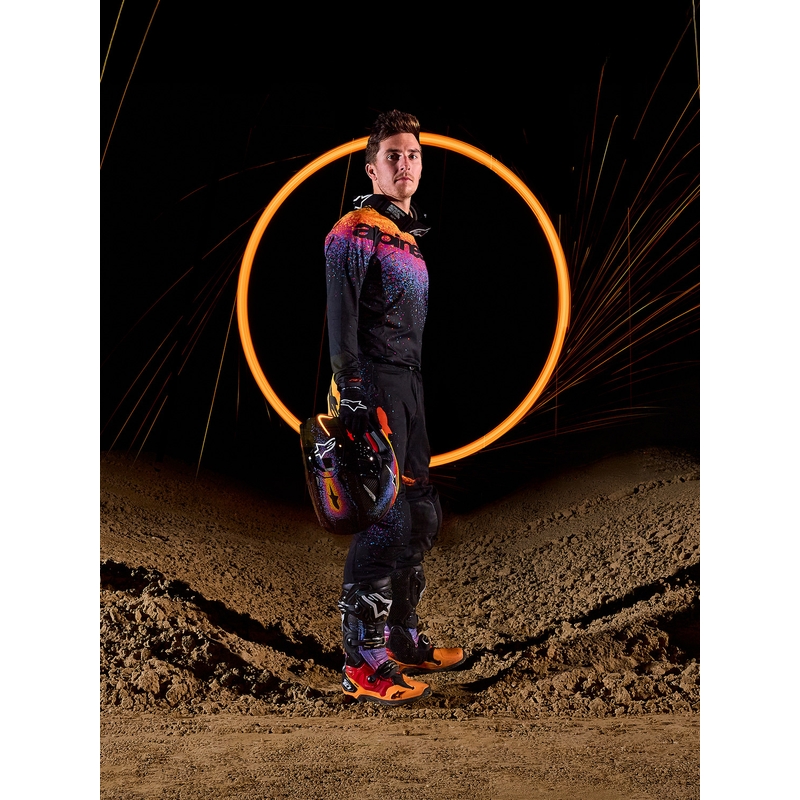 Maillot de motocross Alpinestars Supertech Black Hole édition limitée, de couleur noire