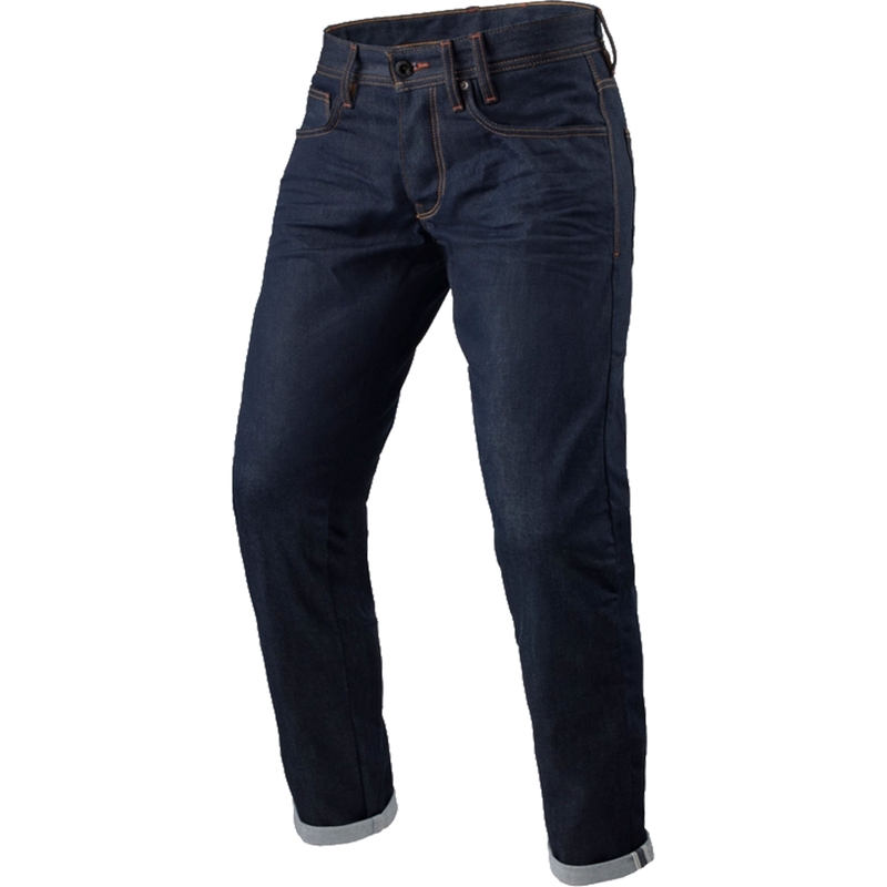 Revit Lewis Selvedge TF Jean moto court bleu foncé