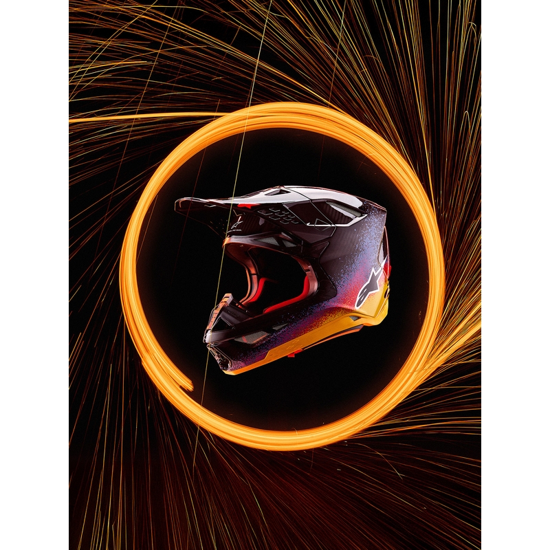 Casque de motocross Alpinestars Supertech S-M10 édition limitée Black Hole, couleur noire