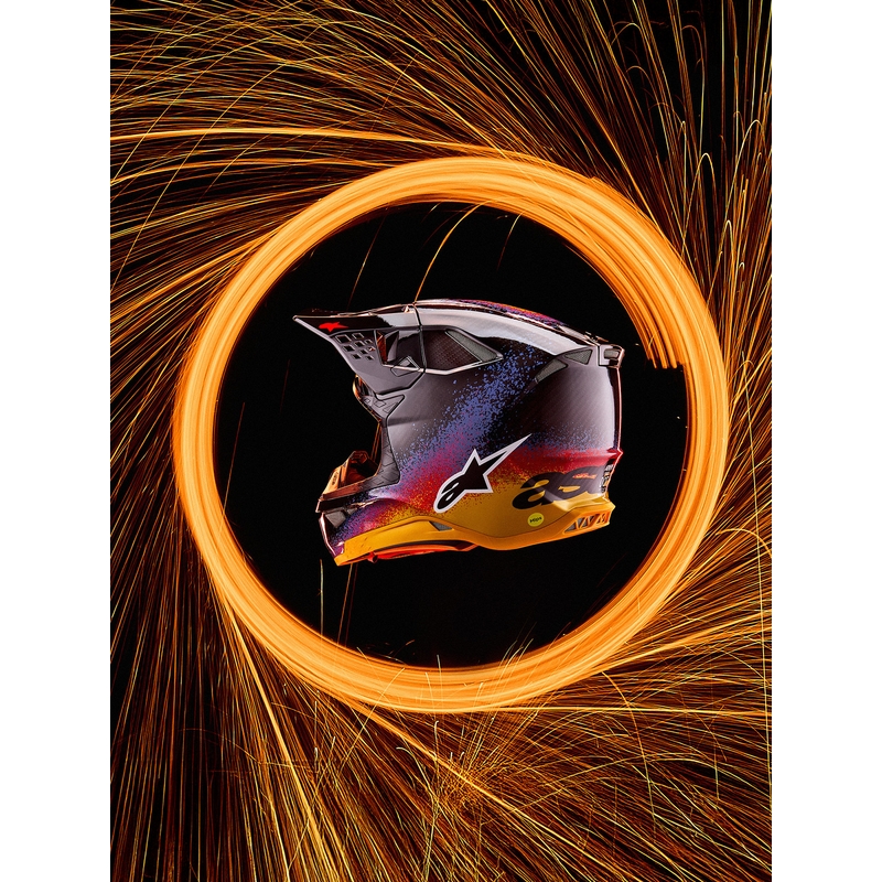 Casque de motocross Alpinestars Supertech S-M10 édition limitée Black Hole, couleur noire