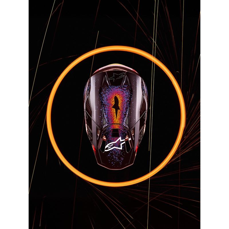 Casque de motocross Alpinestars Supertech S-M10 édition limitée Black Hole, couleur noire