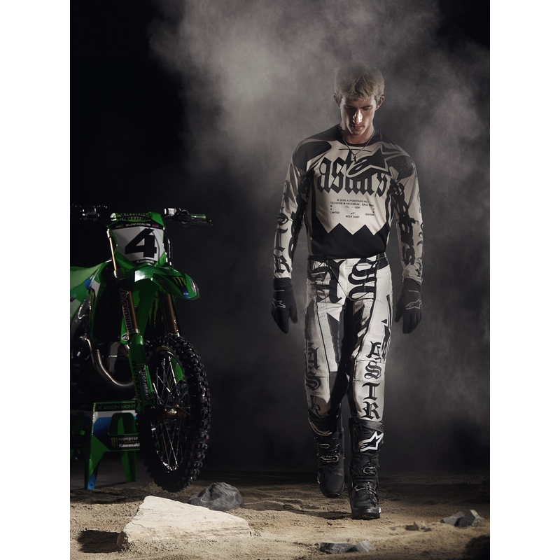 Maillot de motocross Alpinestars Techstar édition limitée Wolf Dust sable noir
