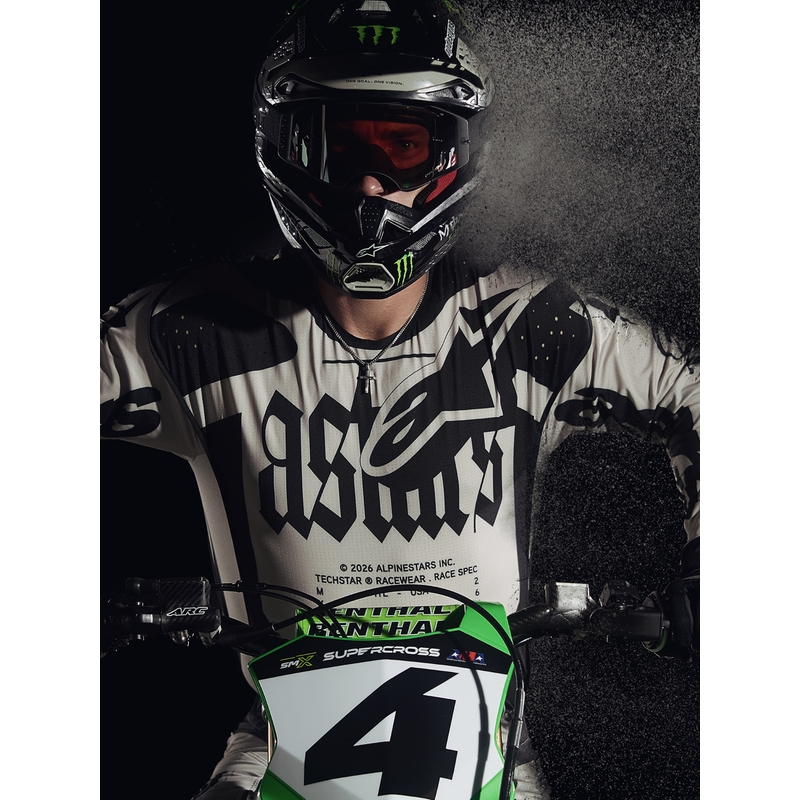 Maillot de motocross Alpinestars Techstar édition limitée Wolf Dust sable noir