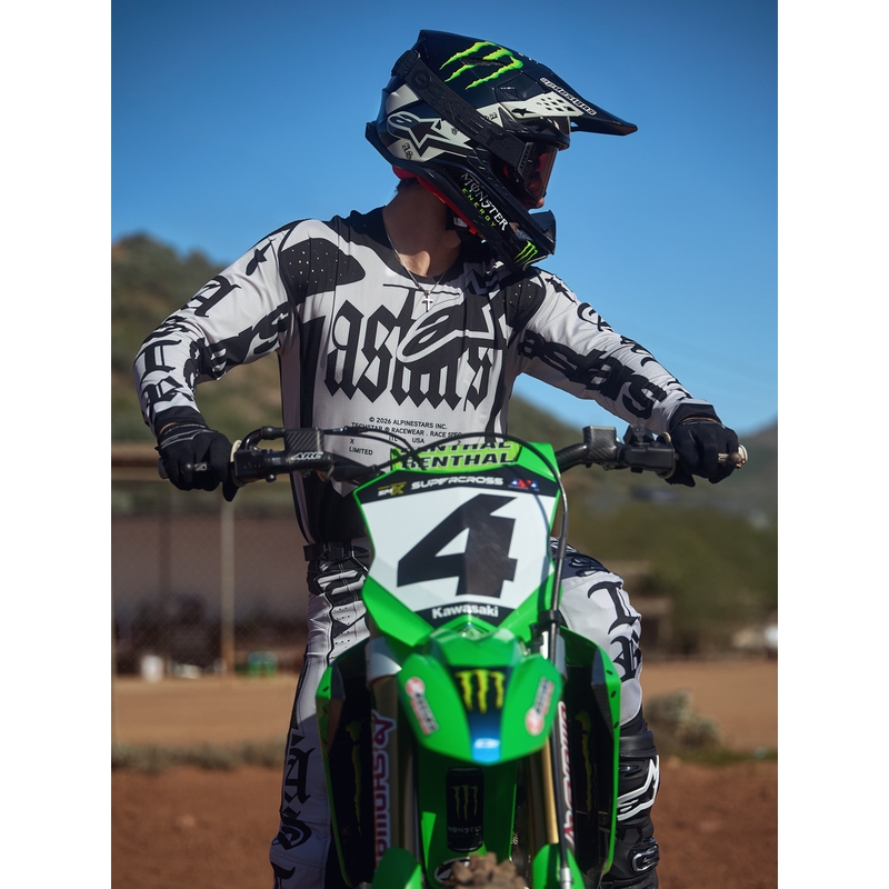 Maillot de motocross Alpinestars Techstar édition limitée Wolf Dust sable noir