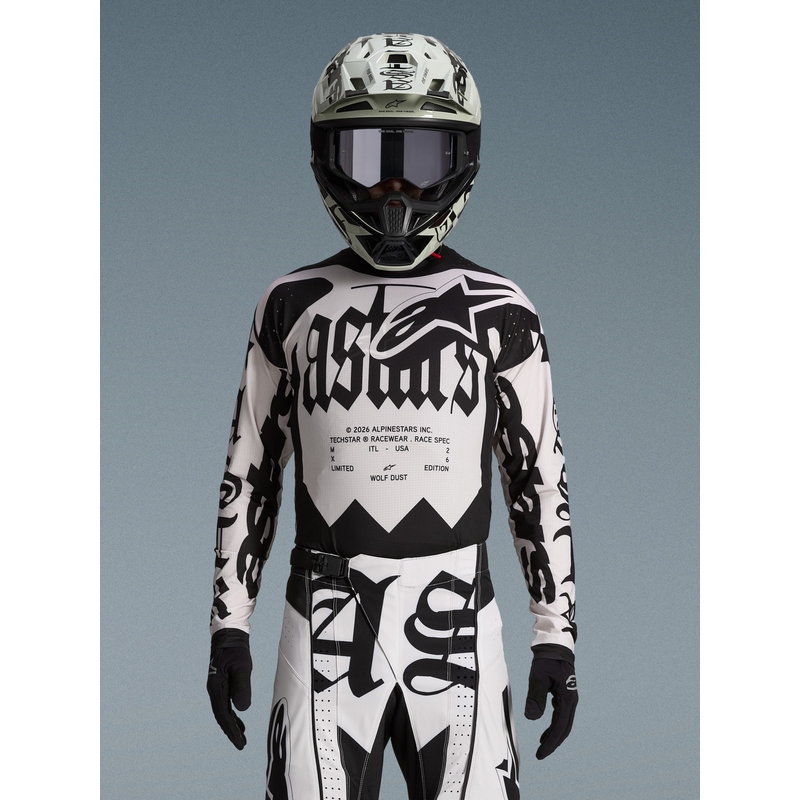 Maillot de motocross Alpinestars Techstar édition limitée Wolf Dust sable noir
