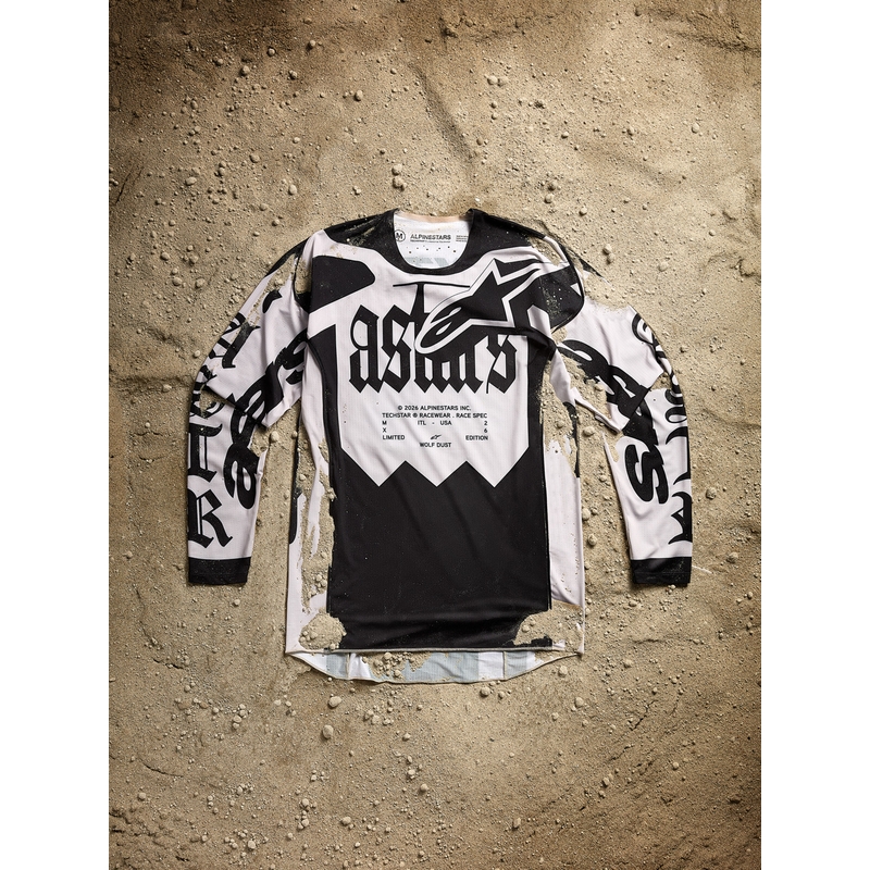 Maillot de motocross Alpinestars Techstar édition limitée Wolf Dust sable noir
