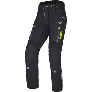 Pantalon de moto RSA Greby 2 pour femme, noir-jaune fluo