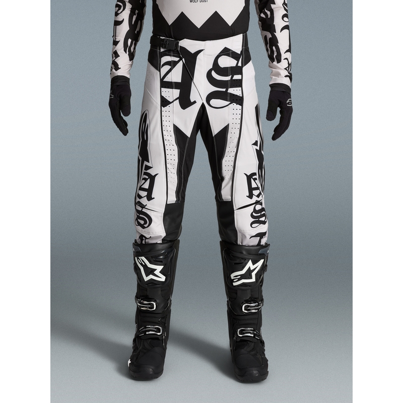 Pantalon de motocross Alpinestars Techstar édition limitée Wolf Dust, couleur sable et noir