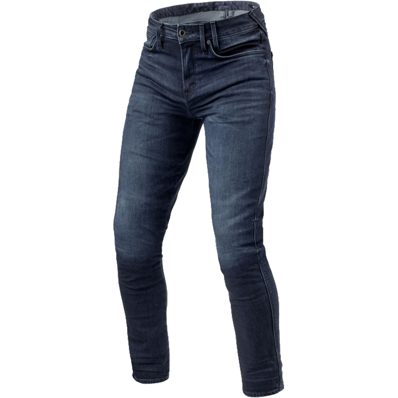 Jean moto raccourci Revit Carlin SK bleu foncé