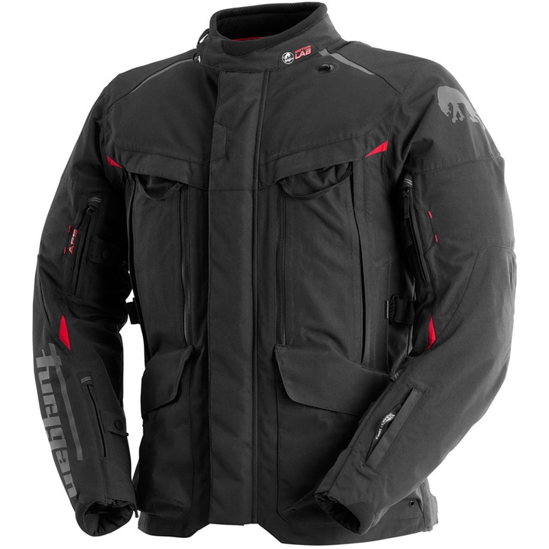 Blouson de moto Furygan CHALLENGER 3C PRIMALOFT® noir et rouge