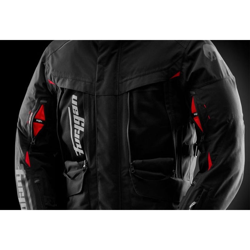Blouson de moto Furygan CHALLENGER 3C PRIMALOFT® noir et rouge