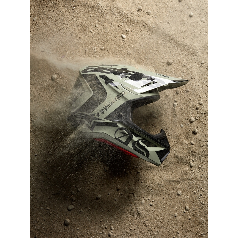 Casque de motocross Alpinestars Supertech S-M7 édition limitée Wolf Dust sable noir