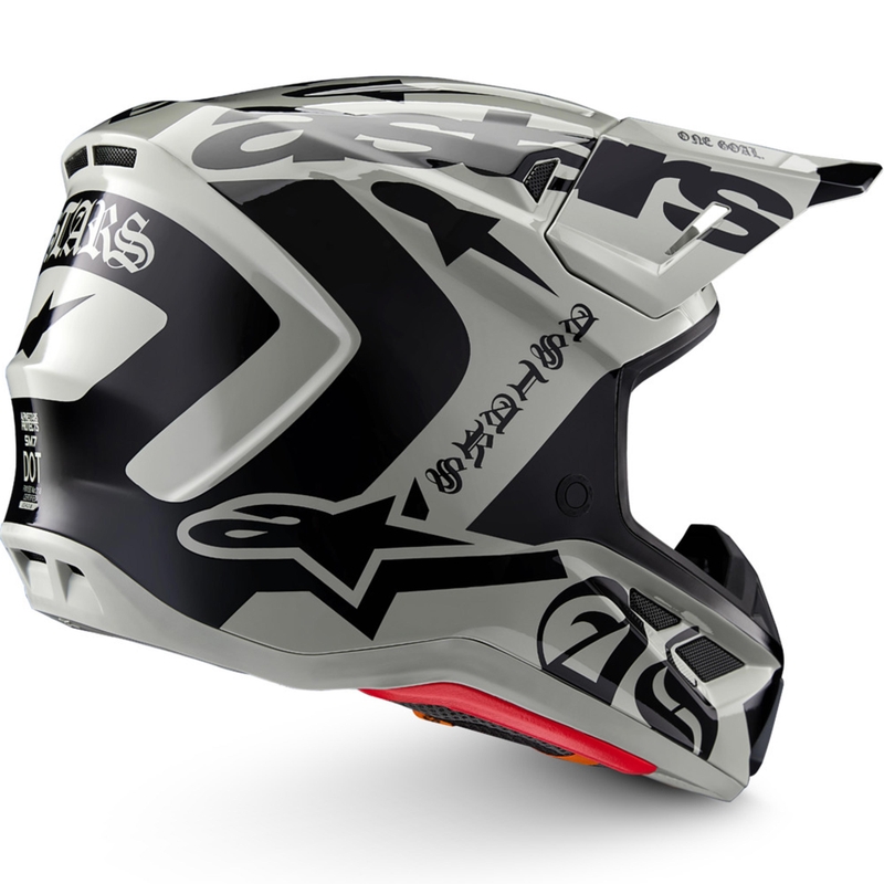 Casque de motocross Alpinestars Supertech S-M7 édition limitée Wolf Dust sable noir