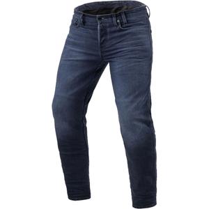 Jeans moto cropped Revit Micah TF délavé bleu foncé