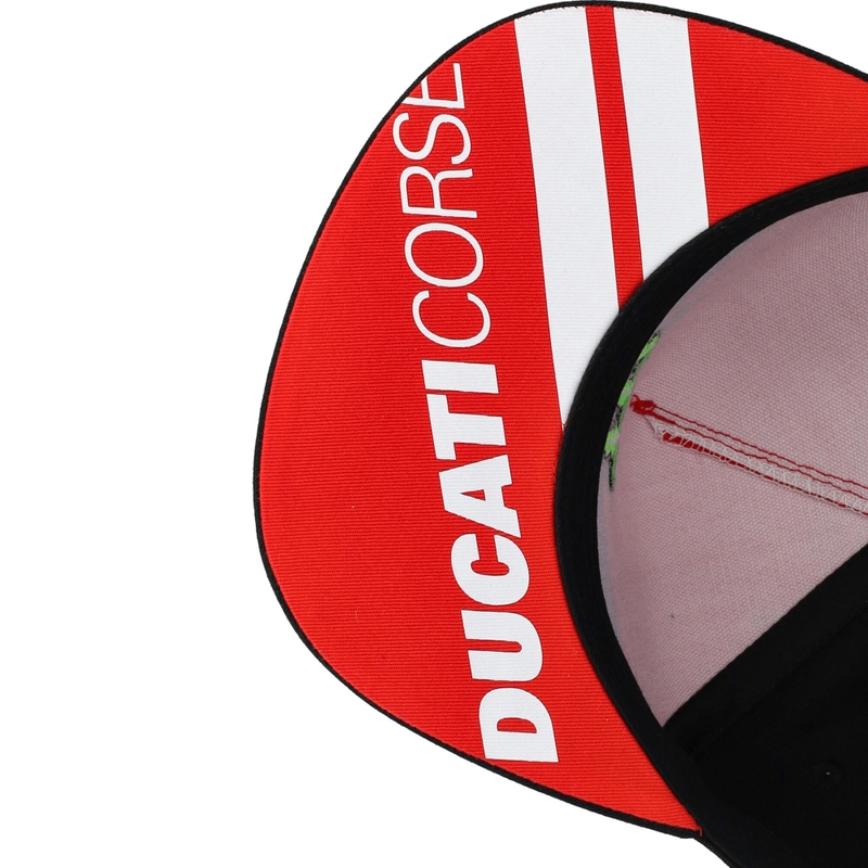 Casquette Ducati Monster White Stripes noir-rouge-blanc